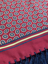 Charger l'image dans la galerie, Pica Milano foulard vintage double face en laine et soie Made in Italy