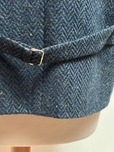 Afbeelding in Gallery-weergave laden, Gilet de costume bleu à chevrons en laine mélangée 54
