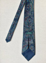 Načíst obrázek do prohlížeče Galerie, Phist Clothing cravate marine vintage à motif floral Made in Italy