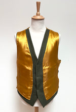 Lade das Bild in den Galerie-Viewer, Gurteen Esquire gilet de costume vert en pure laine vierge 56