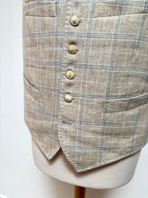 Load image into Gallery viewer, Scapa gilet à carreaux en lin et coton 48/M