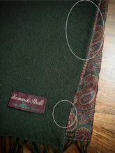 Load image into Gallery viewer, Leonardo Strelli X Tie Rack écharpe paisley double face en laine et soie Made in Italy