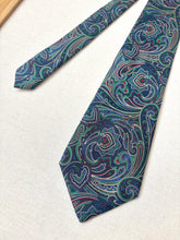 Načíst obrázek do prohlížeče Galerie, Phist Clothing cravate marine vintage à motif floral Made in Italy
