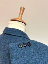 Load image into Gallery viewer, Harris Tweed X Cyrillus blazer bleu tweed vintage en laine 50 / L