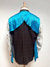 Charger l'image dans la galerie, Loro Piana blazer marron et bleu à carreaux fenêtre en laine super 120 Taille 52