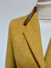 Charger l'image dans la galerie, Harris Tweed X Jodhpur blazer vintage jaune femme 100% laine 36