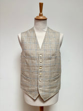 Load image into Gallery viewer, Scapa gilet à carreaux en lin et coton 48/M