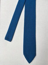 Charger l'image dans la galerie, S. Buccafusca Napoli cravate tricot vintage bleue Made in Italy