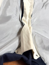 Charger l'image dans la galerie, Pantalon bleu marine vintage à doubles pinces en pur lin 52/54