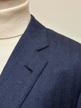 Lade das Bild in den Galerie-Viewer, Borghetti Sartoriale blazer bleu à chevrons en laine et cachemire 52