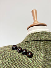 Charger l'image dans la galerie, Berteil blazer femme vintage à chevrons 100% laine vierge 38