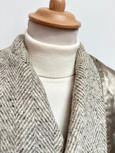 Charger l'image dans la galerie, Manteau caban croisé à chevrons en pure laine vierge Made in Italy 50