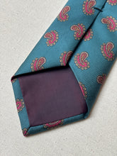 Načíst obrázek do prohlížeče Galerie, Zelená paisley kravata Kennetha Gordona, vyrobeno v Itálii