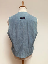 Charger l'image dans la galerie, Façonnable gilet vintage bleu marine 100% coton
