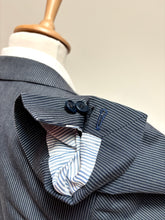 Lade das Bild in den Galerie-Viewer, Scapa blazer marine rayé en coton et laine 48/M