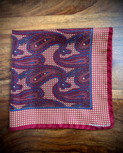 Charger l'image dans la galerie, Pochette paisley vintage en soie Francesco Smalto Made in Italy