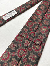 Načíst obrázek do prohlížeče Galerie, Vivax X Davide Cenci cravate vintage à motif géométrique en laine Made in England