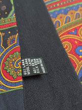 Charger l'image dans la galerie, Foulard vintage double face en laine et soie Made in Italy