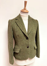 Charger l'image dans la galerie, Berteil blazer femme vintage à chevrons 100% laine vierge 38