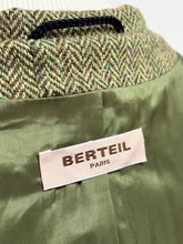 Charger l'image dans la galerie, Berteil blazer femme vintage à chevrons 100% laine vierge 38