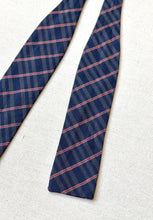 Charger l'image dans la galerie, Noeud papillon vintage bleu marine en soie Made in France