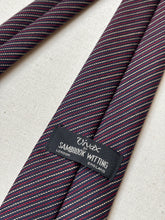 Carica l'immagine nel visualizzatore di Gallery, Vivax by Sambrook Witting cravate rayée 100% laine Made in England