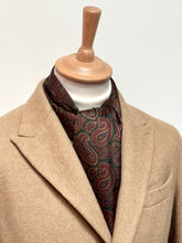 Load image into Gallery viewer, Leonardo Strelli X Tie Rack écharpe paisley double face en laine et soie Made in Italy