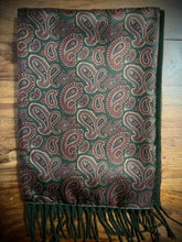 Load image into Gallery viewer, Leonardo Strelli X Tie Rack écharpe paisley double face en laine et soie Made in Italy