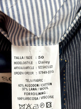 Lade das Bild in den Galerie-Viewer, Scapa blazer marine rayé en coton et laine 48/M