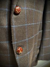 Charger l'image dans la galerie, Loro Piana blazer marron et bleu à carreaux fenêtre en laine super 120 Taille 52