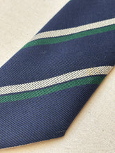 Load image into Gallery viewer, Harrod's cravate marine club en laine Made in England