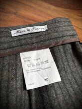 Charger l'image dans la galerie, Old England Paris pantalon rayé à pinces vintage en laine et cachemire Made in France