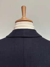 Charger l'image dans la galerie, Manteau croisé vintage bleu marine en pure laine vierge 48/M