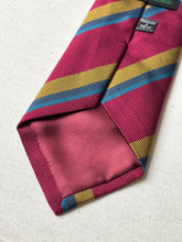 Cargar imagen en el visor de la galería, Charles Hill X M. Bardelli Milano cravate club en soie Made in England