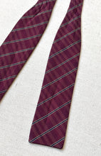 Cargar imagen en el visor de la galería, Noeud papillon vintage bordeaux en soie Made in France