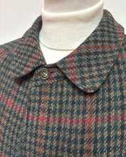 Lade das Bild in den Galerie-Viewer, Veste tweed manteau raglan vintage réversible en pure laine à motif pied de poule 54