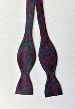 Charger l'image dans la galerie, Duo de noeuds papillon en soie vintage