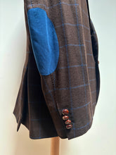 Charger l'image dans la galerie, Loro Piana blazer marron et bleu à carreaux fenêtre en laine super 120 Taille 52