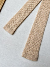 Charger l'image dans la galerie, Cravate beige vintage en laine et mohair Made in Italy
