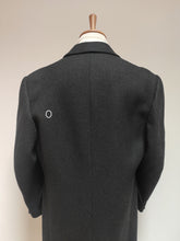 Charger l'image dans la galerie, Pardessus croisé vintage gris anthracite en pure laine peignée Made in France 52