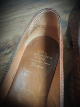 Charger l'image dans la galerie, Carmina mocassins femme en cuir de lézard cognac 6 UK/39,5 FR