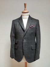 Charger l'image dans la galerie, Hackett blazer gris en laine et cachemire à carreaux fenêtre 38 S - 46/48 S