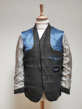 Charger l'image dans la galerie, Hackett blazer gris en laine et cachemire à carreaux fenêtre 38 S - 46/48 S