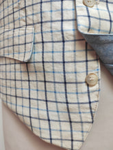 Charger l'image dans la galerie, Façonnable gilet à carreaux vintage en lin et coton L