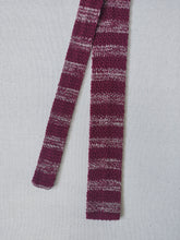 Lade das Bild in den Galerie-Viewer, Cerruti Paris cravate tricot bordeaux en pur coton Made in Italy