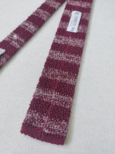 Lade das Bild in den Galerie-Viewer, Cerruti Paris cravate tricot bordeaux en pur coton Made in Italy