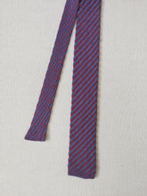 Afbeelding in Gallery-weergave laden, Cravate tricot rayée en pur coton Made in Italy