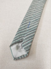 Charger l'image dans la galerie, Charles Thevenau cravate rayée vintage en coton mélangé