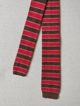 Afbeelding in Gallery-weergave laden, Ibbas Roma cravate tricot à rayures 100% coton Made in Italy