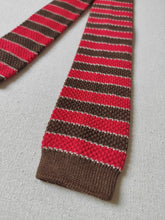 Afbeelding in Gallery-weergave laden, Ibbas Roma cravate tricot à rayures 100% coton Made in Italy